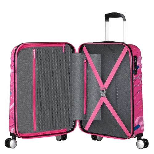 American Tourister 152579-9846 Minnie Future Pop Pink, Βαλίτσα Μικρή/Καμπίνας 55 × 40 × 20cm, Σκληρή, Ροζ