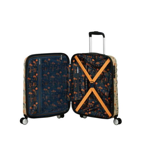 American Tourister 152579-A784 Mickey Super Surfer, Βαλίτσα Μικρή/Καμπίνας 55 × 40 × 20cm, Σκληρή, Μπεζ