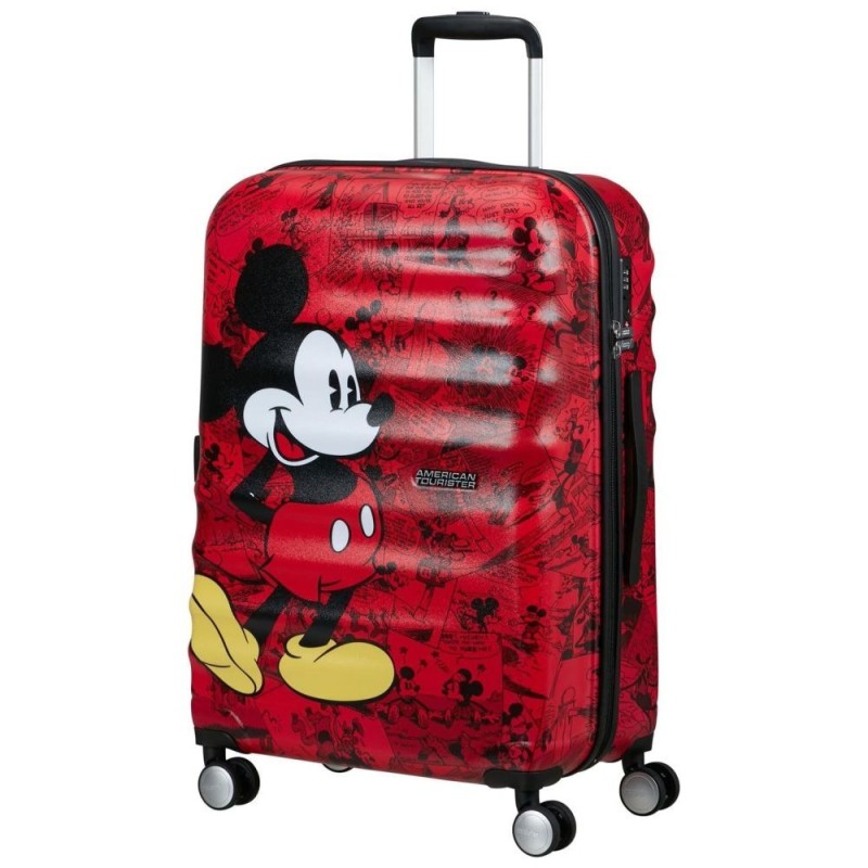 American Tourister 152581-6976 Disney Wavebreaker, Βαλίτσα Μεσαία, Σκληρή, ΑΤΑΝ, Κόκκινο