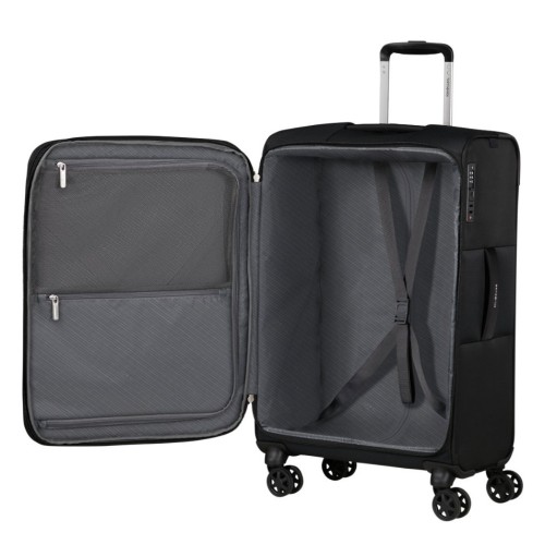 Samsonite 154780-1041 Base Breeze, Βαλίτσα Μεσαία, Ύφασμα, ΑΤΑΝ, Μαύρο
