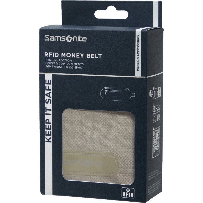 Samsonite 155575-2957 Ta Revolution Money Belt, Ταξιδιωτικό Τσαντάκι Μέσης, Ύφασμα, Μπεζ