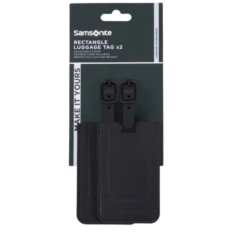 Samsonite 155592-1041 Revolution, Ετικέτα Βαλίτσας, Σετ 2 Τεμαχιών, Μαύρο