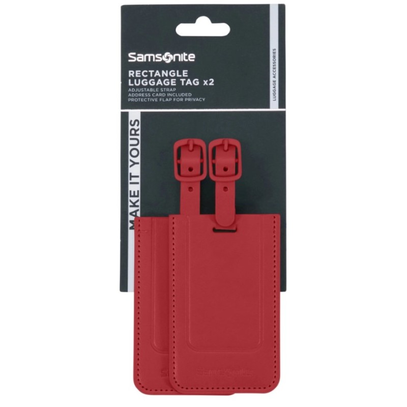 Samsonite 155592-1726 Revolution, Ετικέτα Βαλίτσας, Σετ 2 Τεμαχιών, Κόκκινο
