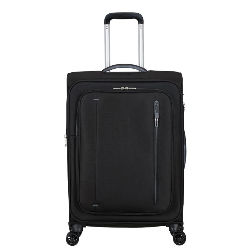 American Tourister 157366-1465 Cloudrider Spinner, Βαλίτσα Μεσαία, Ύφασμα, Μαύρο