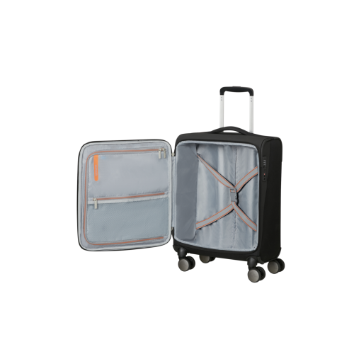 American Tourister 158075-0614 WanderLite, Βαλίτσα Μικρή/Καμπίνας, Ύφασμα, Μαύρο