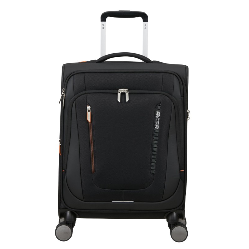 American Tourister 158076-0614 Wanderlite, Βαλίτσα Μικρή/Καμπίνας, Ύφασμα, Μαύρο