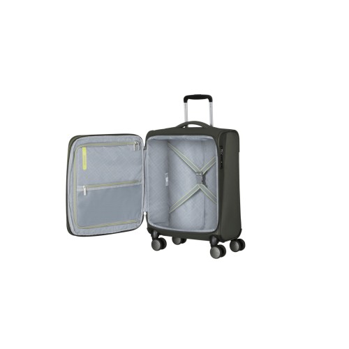 American Tourister 158076-3457 Wanderlite, Βαλίτσα Μικρή/Καμπίνας, Ύφασμα, Χακί