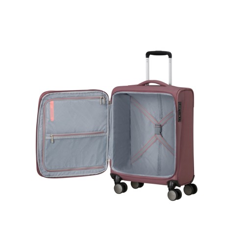 American Tourister 158076-Α941 Wanderlite, Βαλίτσα Μικρή/Καμπίνας 55 × 40 × 23cm, Ύφασμα, Ροζ