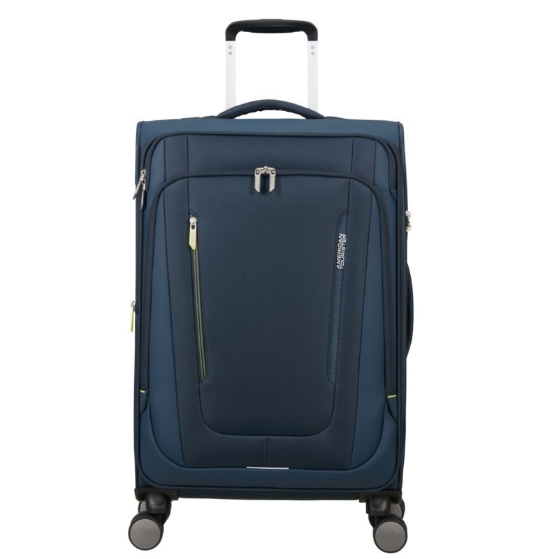 American Tourister 158077-1265 Wanderlite, Βαλίτσα Μεσαία 68 × 43 × 29cm, Ύφασμα, Μπλε
