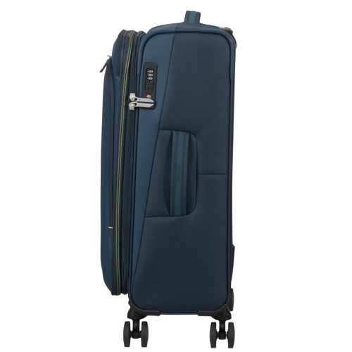 American Tourister 158077-1265 Wanderlite, Βαλίτσα Μεσαία 68 × 43 × 29cm, Ύφασμα, Μπλε