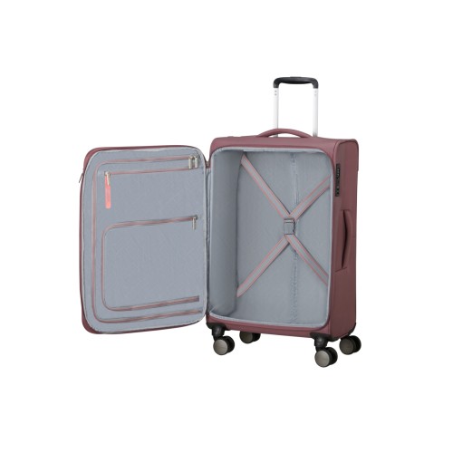 American Tourister 158077-A941 Wanderlite, Βαλίτσα Μεσαία 68 × 43 × 29cm, Ύφασμα, Ροζ