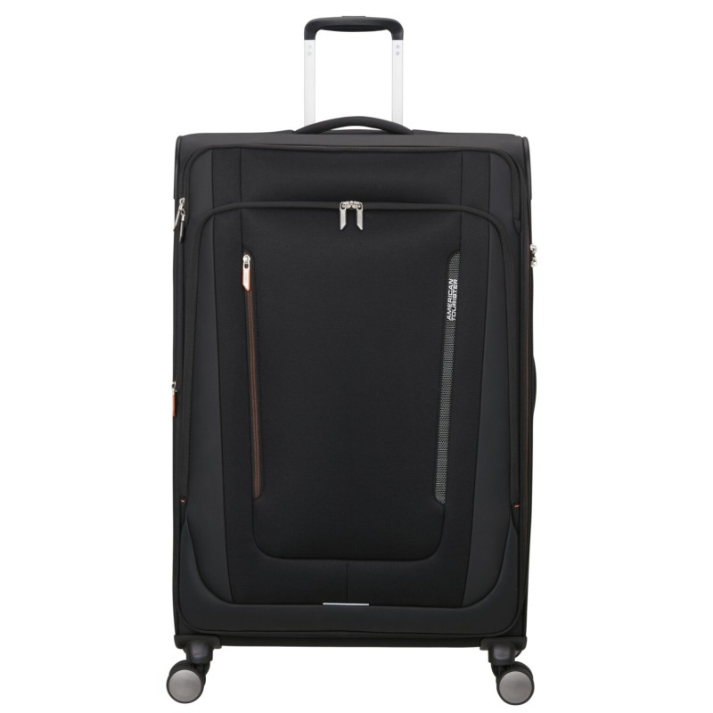 American Tourister 158078-0614 Wanderlite, Βαλίτσα Μεγάλη, Ύφασμα, Μαύρο