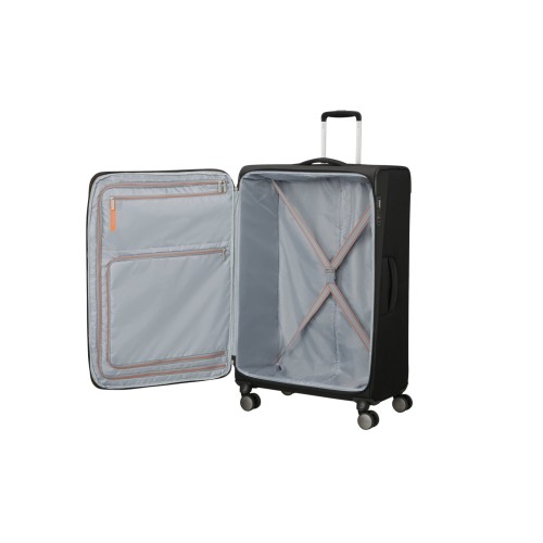 American Tourister 158078-0614 Wanderlite, Βαλίτσα Μεγάλη, Ύφασμα, Μαύρο