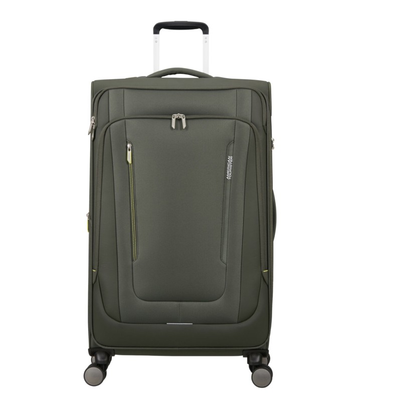American Tourister 158078-3457 Wanderlite, Βαλίτσα Μεγάλη, Ύφασμα, Χακί