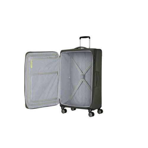 American Tourister 158078-3457 Wanderlite, Βαλίτσα Μεγάλη, Ύφασμα, Χακί