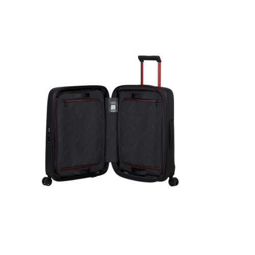 Samsonite 158554-1186 Essens Spinner, Βαλίτσα Μικρή/Καμπίνας, Πολυπροπυλένιο, Μαύρο/Κόκκινο