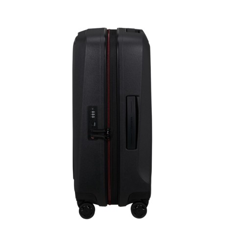 Samsonite 158554-1186 Essens Spinner, Βαλίτσα Μικρή/Καμπίνας, Πολυπροπυλένιο, Μαύρο/Κόκκινο