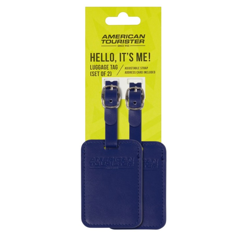 American Tourister 158736-1247 Luggage Tag, Σετ Ετικέτα Βαλίτσας, Μπλε