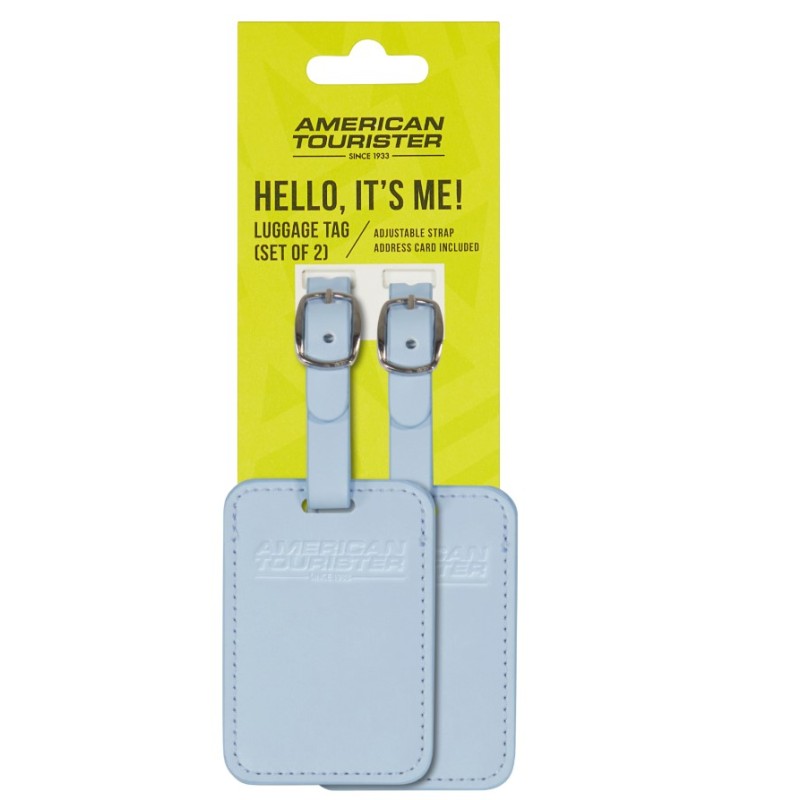 American Tourister 158736-372E Luggage Tag, Σετ Ετικέτα Βαλίτσας, Γαλάζιο