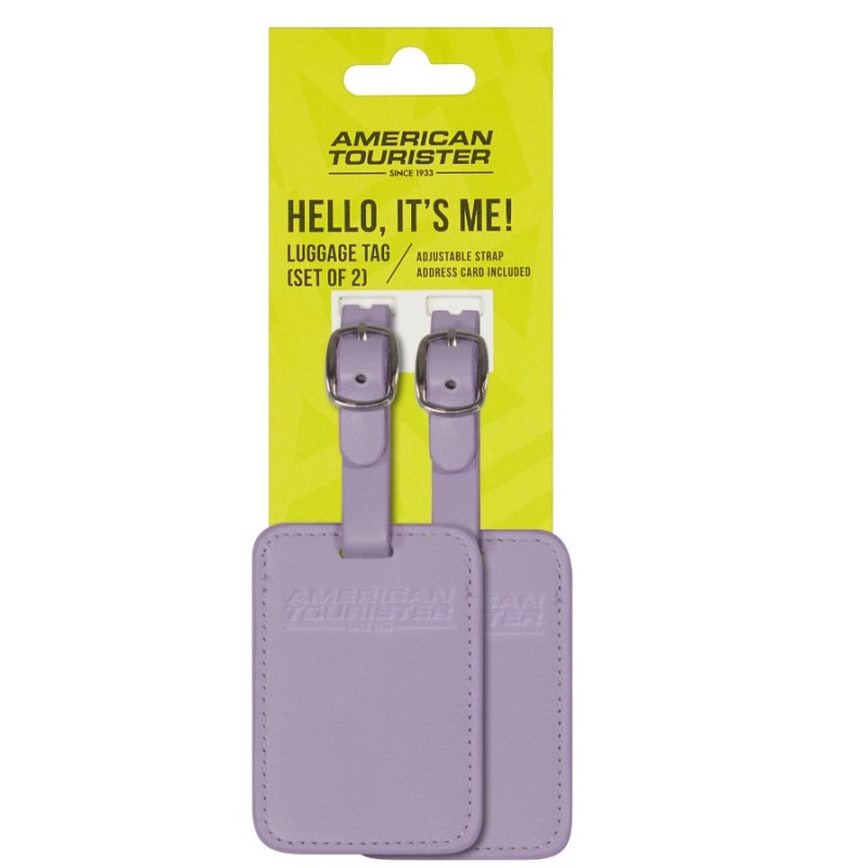 American Tourister 158736-A035 Luggage Tag, Σετ Ετικέτα Βαλίτσας, Μωβ