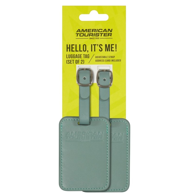 American Tourister 158736-A580 Luggage Tag, Σετ Ετικέτα Βαλίτσας, Πράσινο