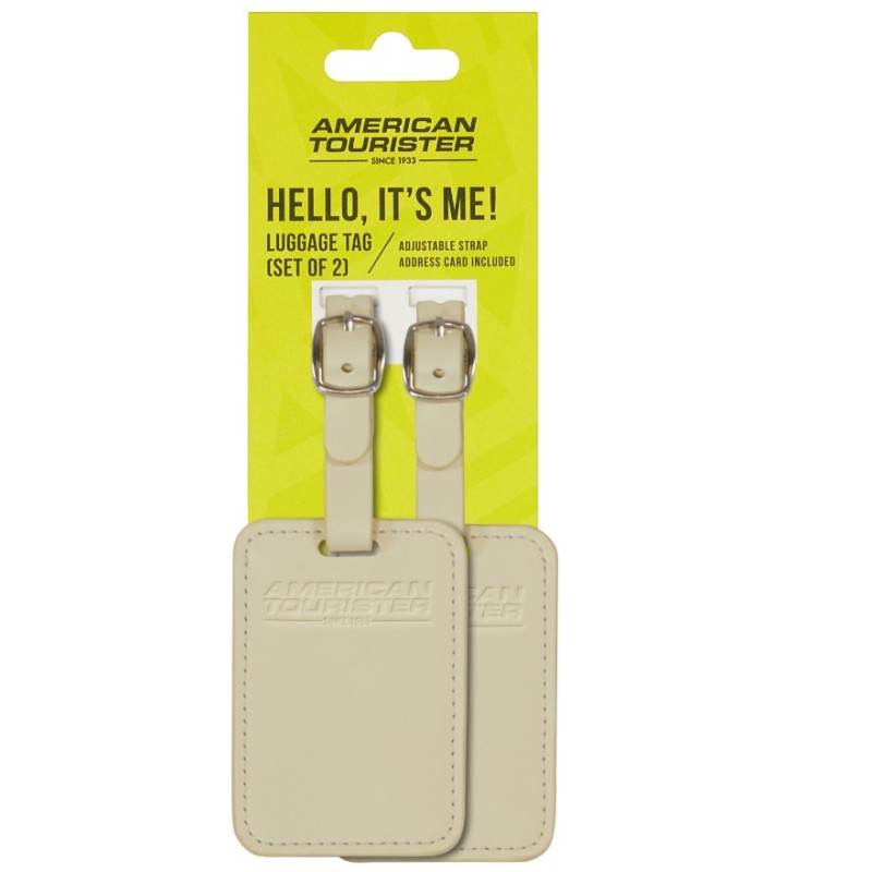 American Tourister 158736-A936 Luggage Tag, Σετ Ετικέτα Βαλίτσας, Μπεζ