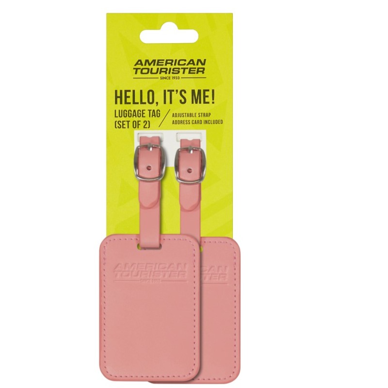 American Tourister 158736-A940 Luggage Tag, Σετ Ετικέτα Βαλίτσας, Ροζ