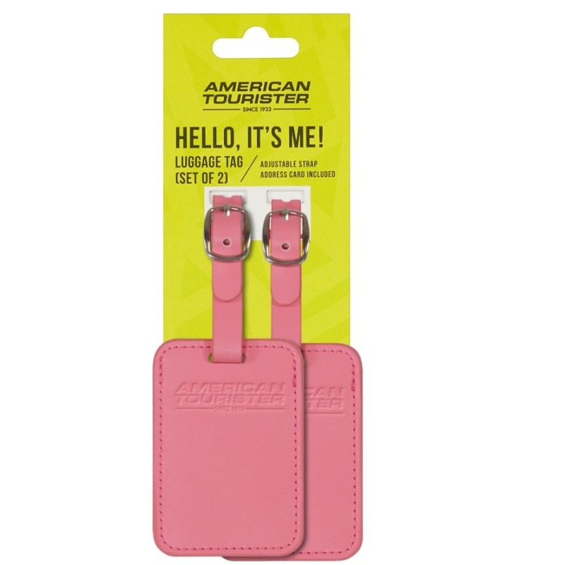 American Tourister 158736-A945 Luggage Tag, Σετ Ετικέτα Βαλίτσας, Ροζ