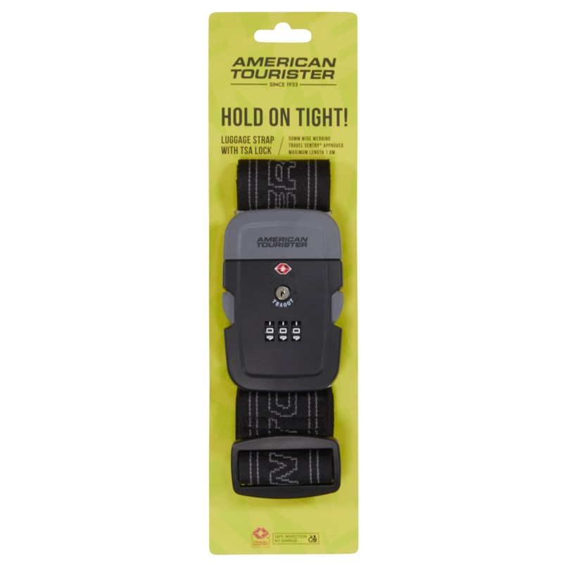American Tourister 159207-1062 Luggage Strap, Ιμ΄αντας Βαλίτσας, Ύφασμα, Μαύρο