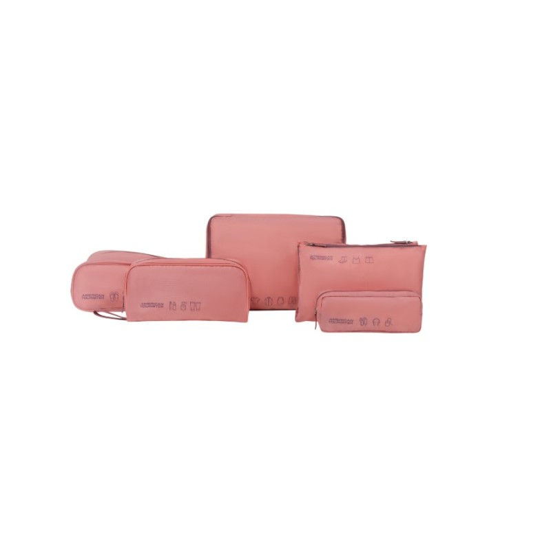 American Tourister 159210-A919 Packing Organizer, Σετ Θήκες Οργάνωσης Βαλίτσας, Ύφασμα, Ροζ