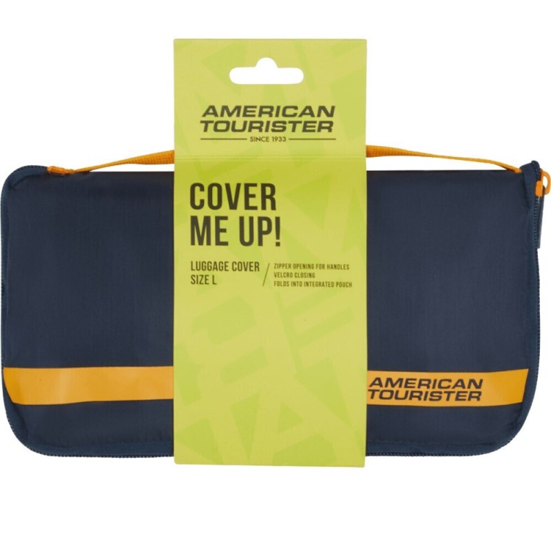 American Tourister 159213-6032, Κάλυμα Βαλίτσας Μεγάλο, Ύφασμα, Μπλε-Πορτοκαλί