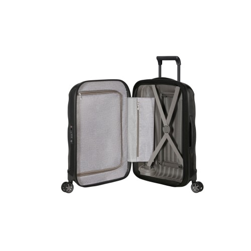 Samsonite 159482-1041 C-Lite, Βαλίτσα Μικρή/Καμπίνας, Πολυπροπυλένιο, ΑΤΑΝ, Μαύρο