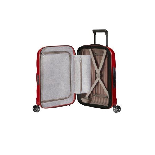 Samsonite 159482-1198 C-Lite, Βαλίτσα Μικρή/Καμπίνας, Πολυπροπυλένιο, ΑΤΑΝ, Κόκκινο