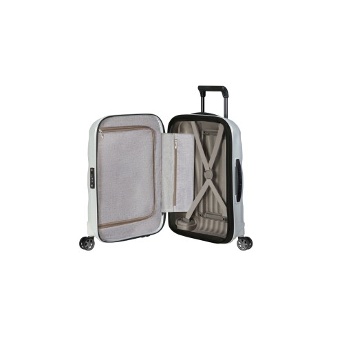 Samsonite 159482-1627 C-Lite, Βαλίτσα Μικρή/Καμπίνας, Πολυπροπυλένιο, ΑΤΑΝ, Λευκό