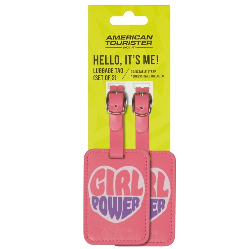 American Tourister 160234-A669 Graphic Luggage Tag, Σετ Ετικέτα Βαλίτσας, Ροζ