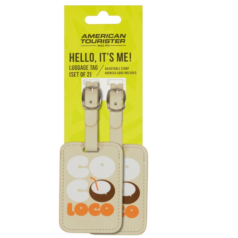 American Tourister 160234-A986 Graphic Luggage Tag, Σετ Ετικέτα Βαλίτσας, Μπεζ