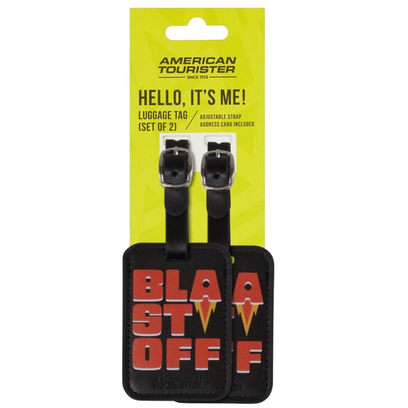 American Tourister 160234-A987 Graphic Luggage Tag, Σετ Ετικέτα Βαλίτσας, Μαύρο
