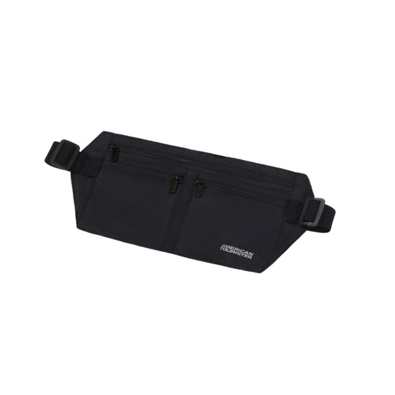 American Tourister 160375-1041 Money Belt, Τσαντάκι Μέσης Ταξιδιού, Ύφασμα, Μαύρο