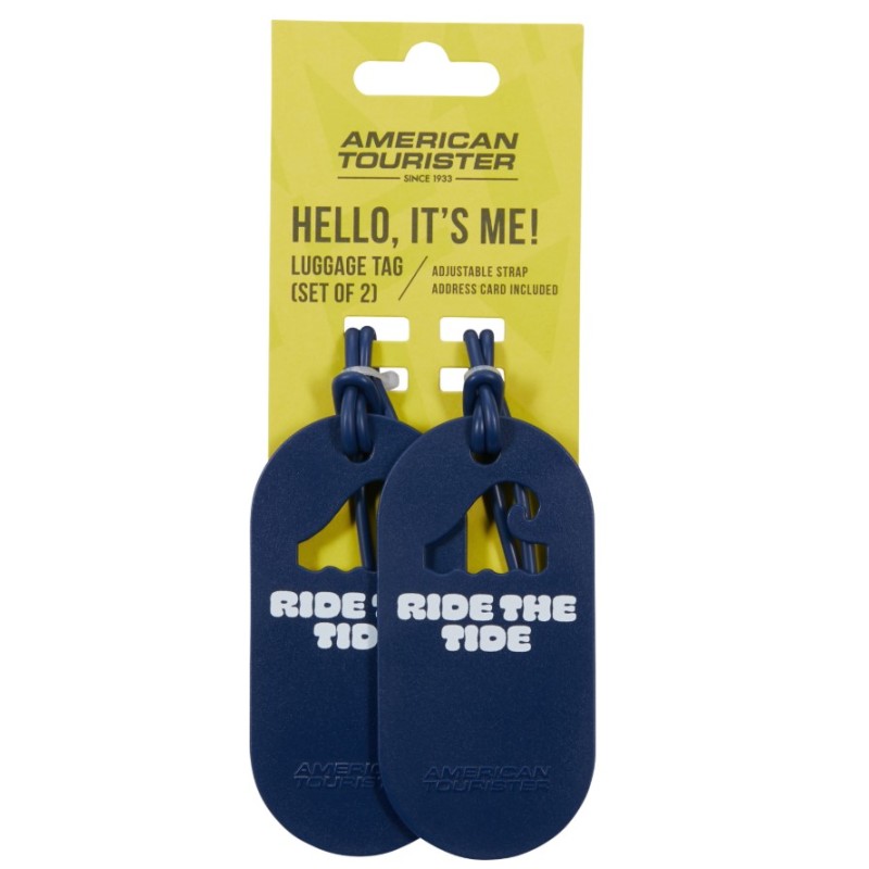American Tourister 160387-A983 Fun Luggage Tag, Σετ Ετικέτα Βαλίτσας, Μπλε
