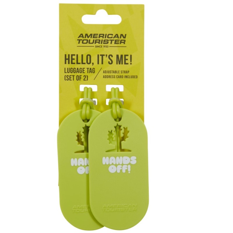 American Tourister 160387-A984 Fun Luggage Tag, Σετ Ετικέτα Βαλίτσας, Πράσινο