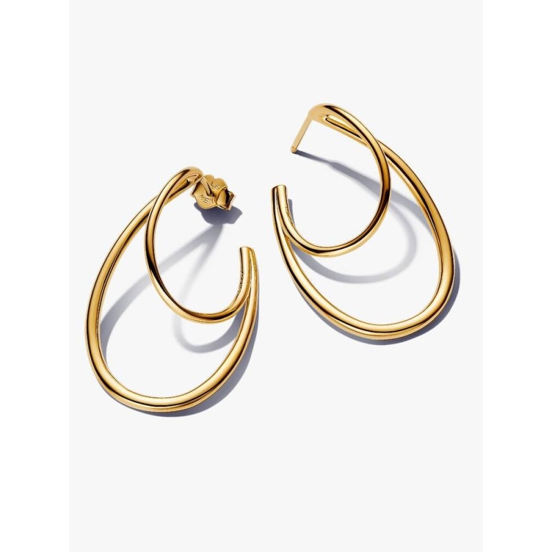 Pandora Essence 263870C00, Σκουλαρίκια, Ασήμι Επιχρυσωμένο, Κρίκοι