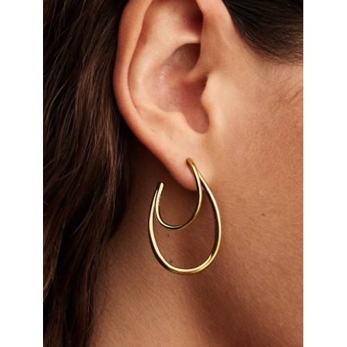 Pandora Essence 263870C00, Σκουλαρίκια, Ασήμι Επιχρυσωμένο, Κρίκοι