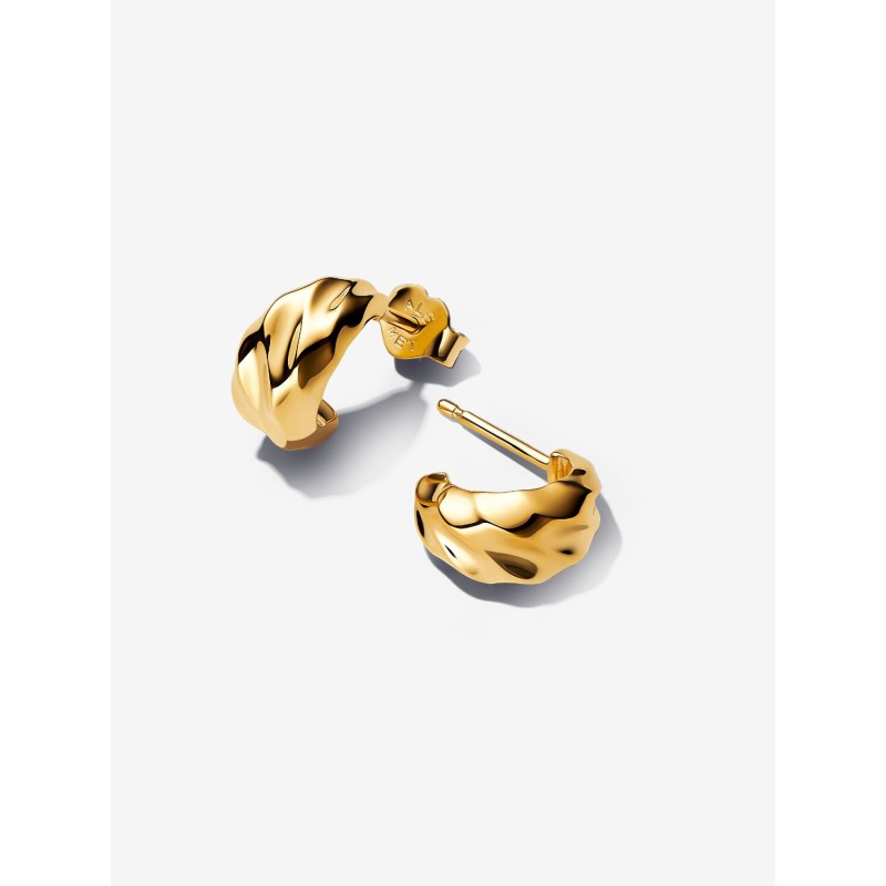 Pandora Essence 263873C00, Σκουλαρίκια, Ασήμι Επιχρυσωμένο, Κρίκοι Μικροί