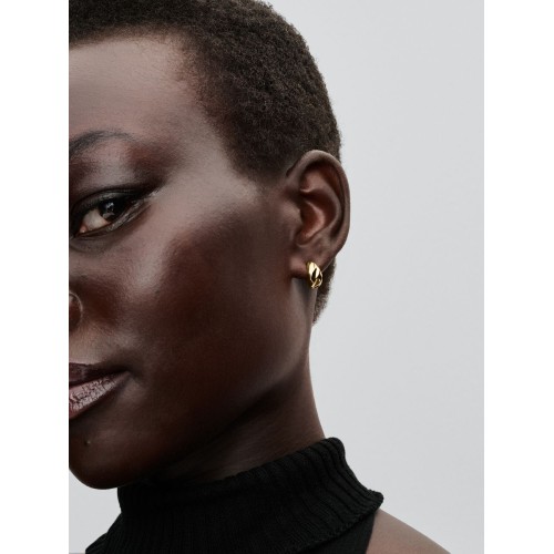 Pandora Essence 263873C00, Σκουλαρίκια, Ασήμι Επιχρυσωμένο, Κρίκοι Μικροί