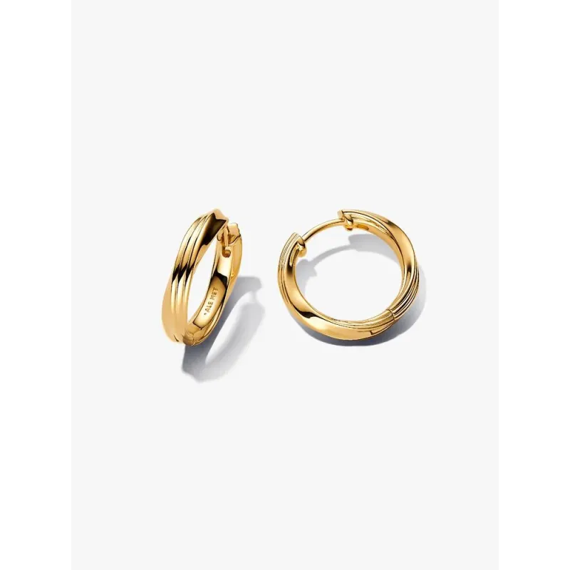 Pandora Essence 263878C00, Σκουλαρίκια, Ασήμι Επιχρυσωμένο, Κρίκοι Στριφτά