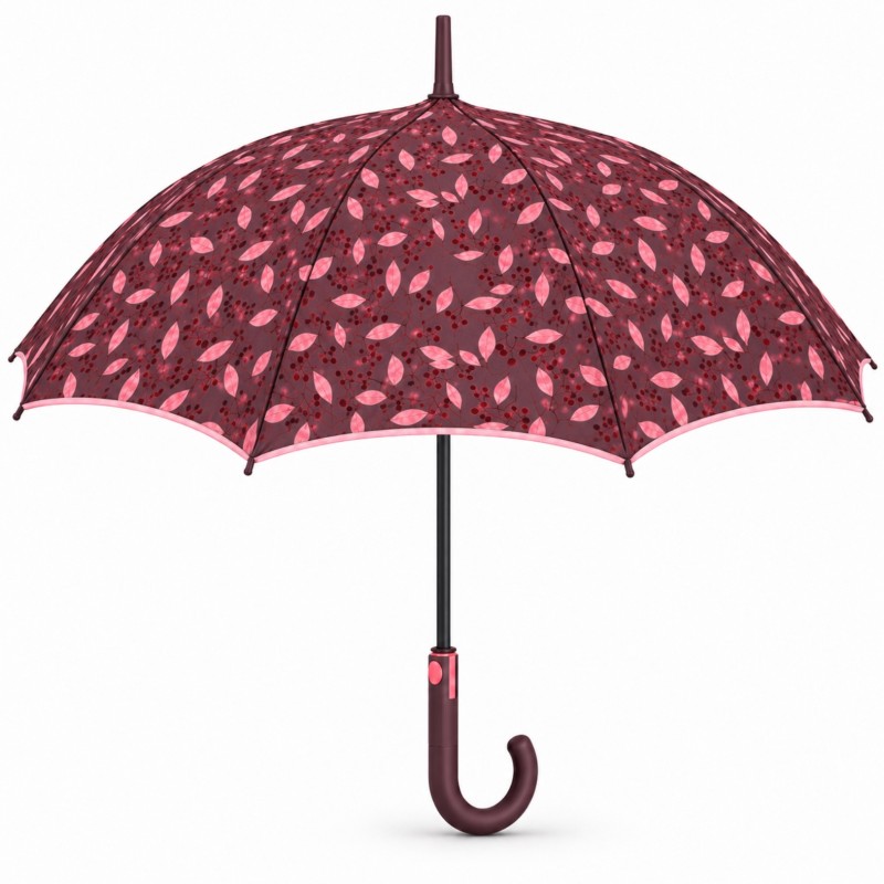 Rain A-26479 Elegance, Ομπρέλα Αυτόματη, Αντιανεμική, Μπαστούνι, Μπορντό