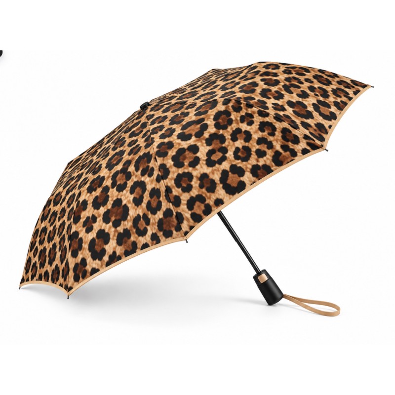 Rain A-26495 Elegance, Ομπρέλα Αυτόματη, Αντιανεμική, Λεοπάρ, Πορτοκαλί