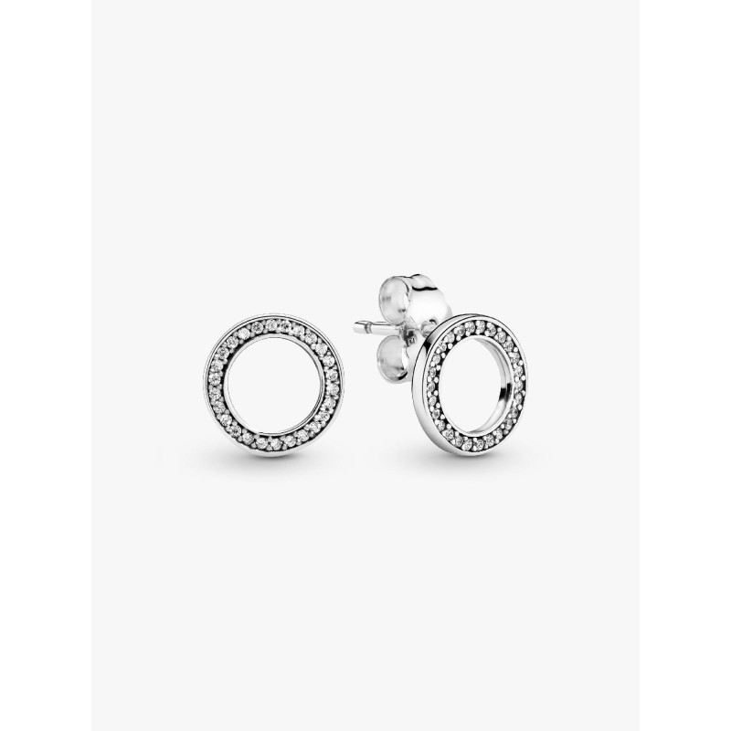 Pandora Signature 290585CZ, Σκουλαρίκια, Ασήμι, Κύκλος