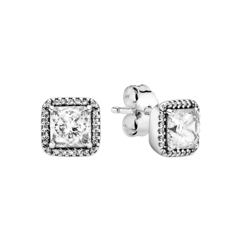 Pandora Timeless 290591CZ, Σκουλαρίκια, Ασήμι, Στεφάνι Πέτρες