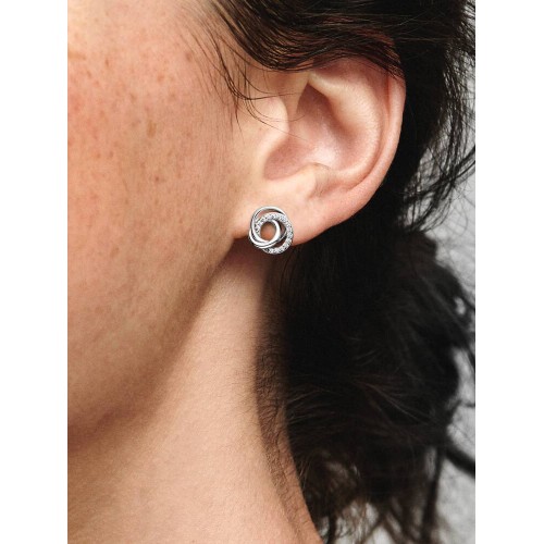 Pandora Moments 291076C01, Σκουλαρίκια Καρφωτά, Ασήμι, Στρογγυλά
